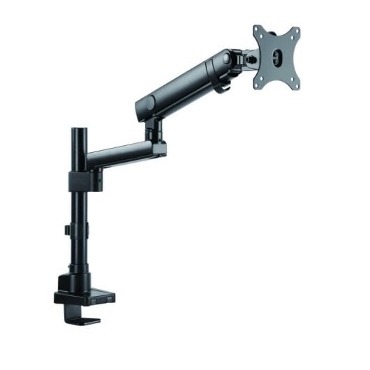 Soporte monitor V7 DMS1P profesional ajuste manual aluminio 8 kg hasta 32" negro