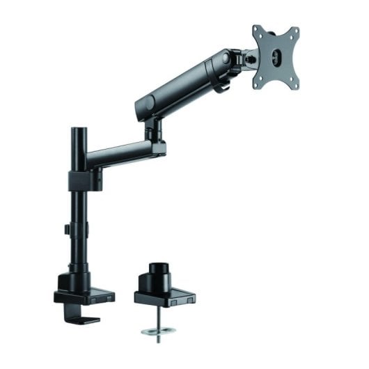 Soporte monitor V7 DMS1P profesional ajuste manual aluminio 8 kg hasta 32" negro