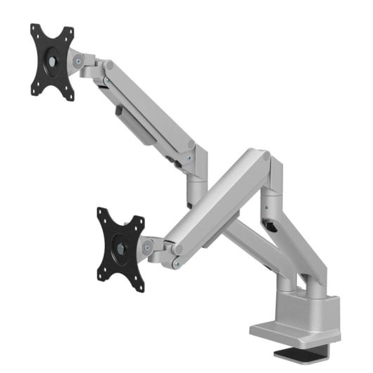 Supporto da scrivania Neomounts DS70-250SL2 per 2 monitor 17-32" con molla a gas, fissaggio Topfix, argento
