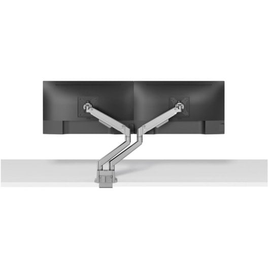 Supporto da scrivania Neomounts DS70-250SL2 per 2 monitor 17-32" con molla a gas, fissaggio Topfix, argento