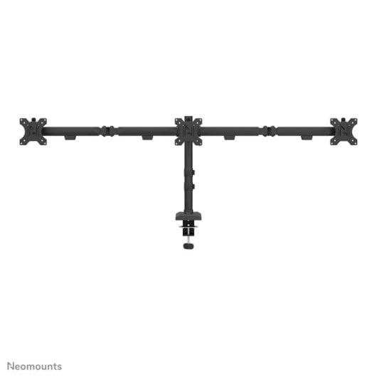 Supporto monitor Neomounts DS60-600BL3 per 3 schermi 10-27 pollici, fissaggio da scrivania, regolazioni complete, nero