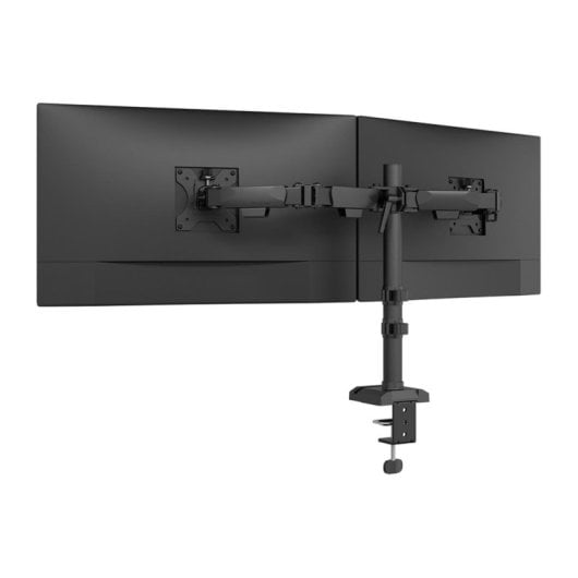 Supporto per monitor Neomounts DS60-600BL2 10-32" Quick-fix Nero con regolazione completa, doppio braccio, fissaggio Pinza/Foro, VESA 75x75/100x100