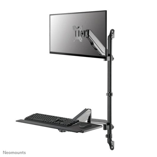 Supporto da parete Neomounts WL90-325BL1 per workstation con monitor 17-32 pollici, regolazione in altezza, nero