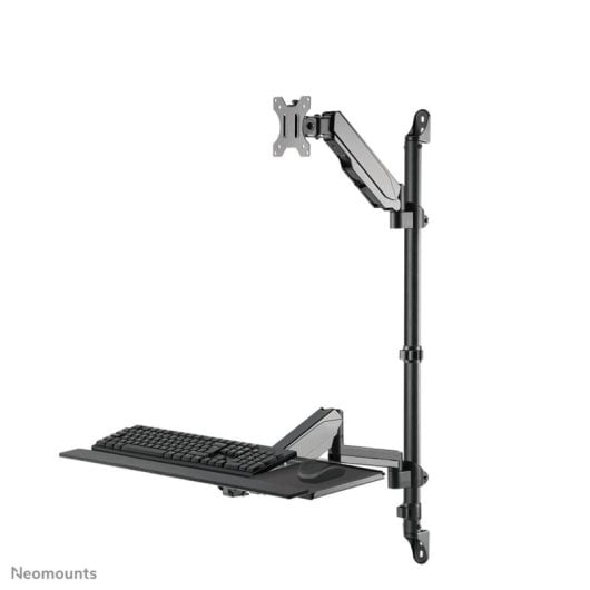 Supporto da parete Neomounts WL90-325BL1 per workstation con monitor 17-32 pollici, regolazione in altezza, nero
