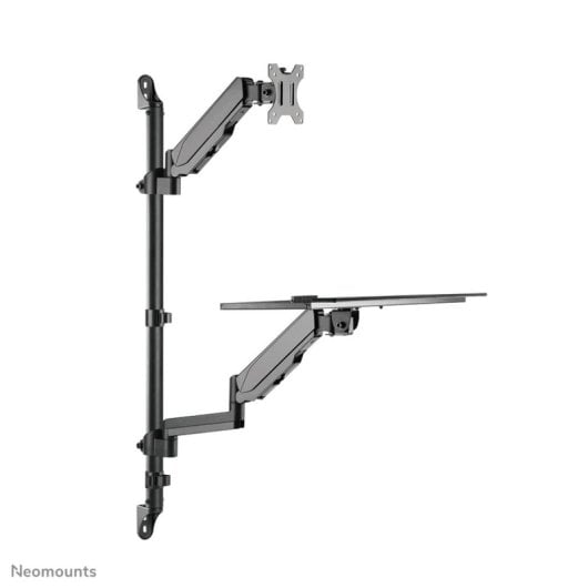 Supporto da parete Neomounts WL90-325BL1 per workstation con monitor 17-32 pollici, regolazione in altezza, nero