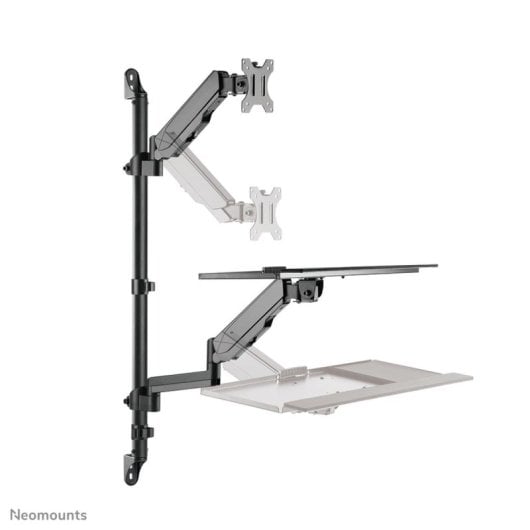 Supporto da parete Neomounts WL90-325BL1 per workstation con monitor 17-32 pollici, regolazione in altezza, nero