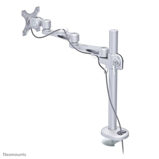 Supporto da scrivania per monitor Neomounts FPMA-D935G, regolazione manuale altezza, argento, VESA 75x75/100x100, 10-30 pollici, 10 kg