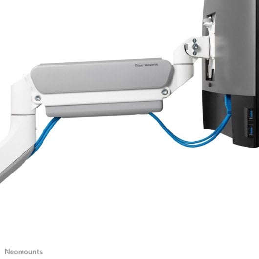 Supporto da scrivania Neomounts DS70-450WH1 per monitor 17-42", molla a gas, Topfix, bianco