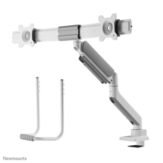 Supporto da scrivania Neomounts DS75-450WH2 doppio monitor 17-32" molla a gas Topfix bianco