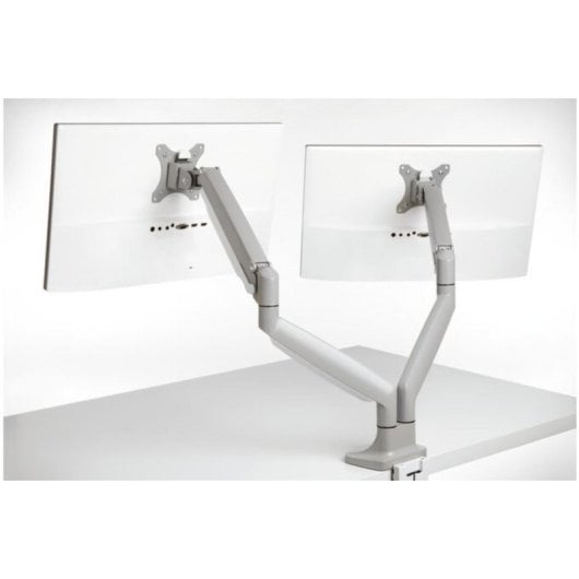 Ergonomischer Monitorarm SmartFit® für zwei Monitore, höhenverstellbar, 13-32 Zoll, 9 kg, silber