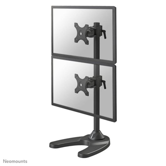 Supporto da scrivania per doppio monitor Neomounts FPMA-D700DDV, regolabile, nero, 10-27"