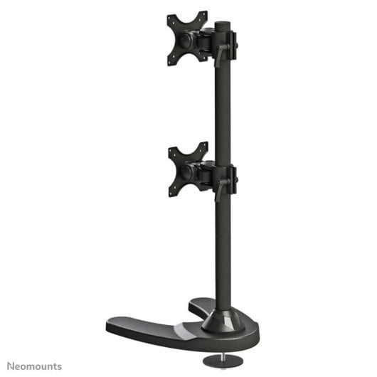 Supporto da scrivania per doppio monitor Neomounts FPMA-D700DDV, regolabile, nero, 10-27"