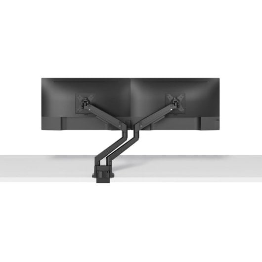 Supporto da scrivania Neomounts DS70-250BL2 braccio doppio a molla a gas per monitor 17-32'' nero regolazione completa Topfix/Clamp