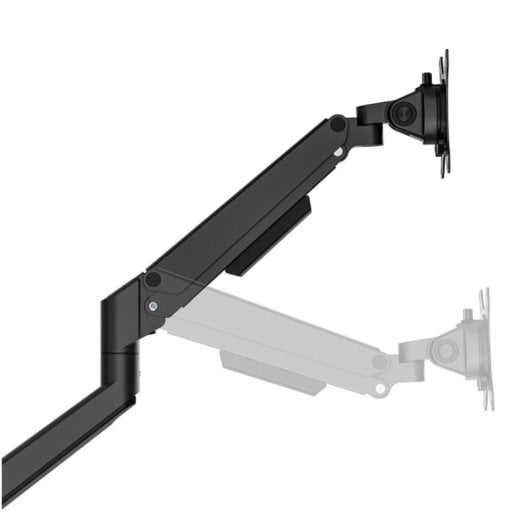 Supporto da scrivania Neomounts DS70-250BL2 braccio doppio a molla a gas per monitor 17-32'' nero regolazione completa Topfix/Clamp