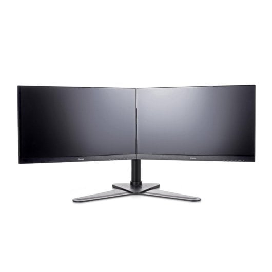 Soporte de monitor iiyama DS1002D-B1 para 2 pantallas de 10 a 30 pulgadas, ajuste de altura, negro