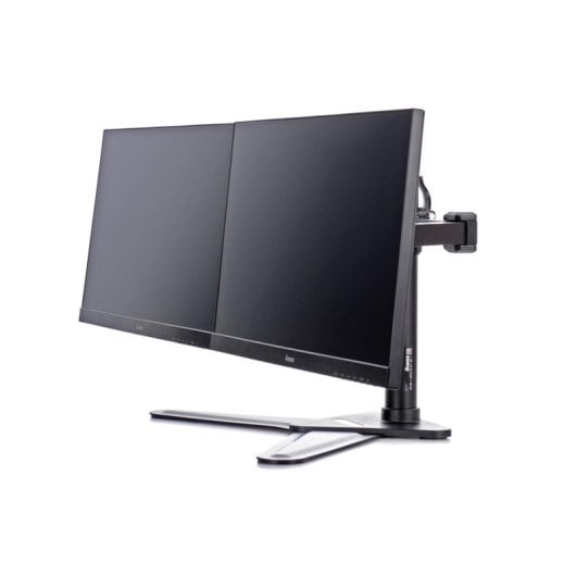 Soporte de monitor iiyama DS1002D-B1 para 2 pantallas de 10 a 30 pulgadas, ajuste de altura, negro