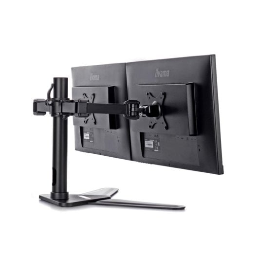 Soporte de monitor iiyama DS1002D-B1 para 2 pantallas de 10 a 30 pulgadas, ajuste de altura, negro