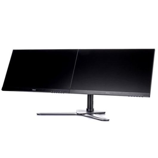 Soporte de monitor iiyama DS1002D-B1 para 2 pantallas de 10 a 30 pulgadas, ajuste de altura, negro