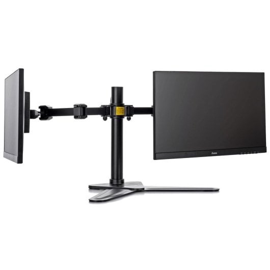 Soporte de monitor iiyama DS1002D-B1 para 2 pantallas de 10 a 30 pulgadas, ajuste de altura, negro