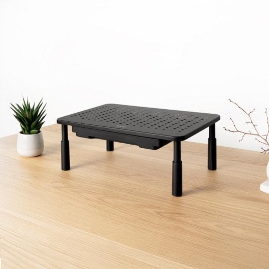 Soporte Monitor TooQ TQMR087 Elevador Multiusos Altura Ajustable Negro Cajón 20 kg
