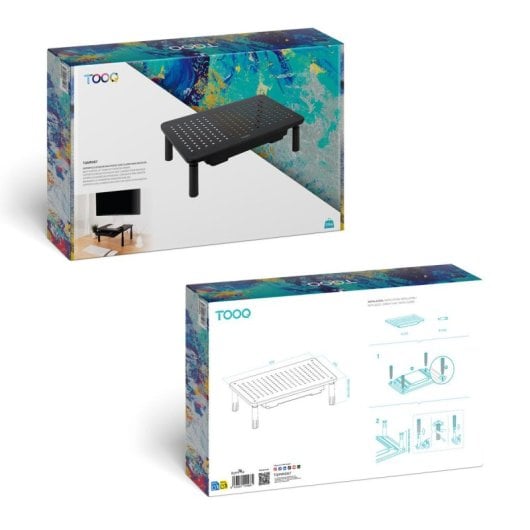 Soporte Monitor TooQ TQMR087 Elevador Multiusos Altura Ajustable Negro Cajón 20 kg