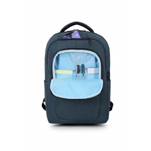 Mochila Urban Factory ECB24UF para portátil até 14,1" azul poliéster reciclado