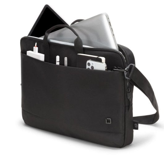 Maletín DICOTA Slim Eco MOTION 12-13.3" Poliéster Reciclado Negro Bolsillos Extra