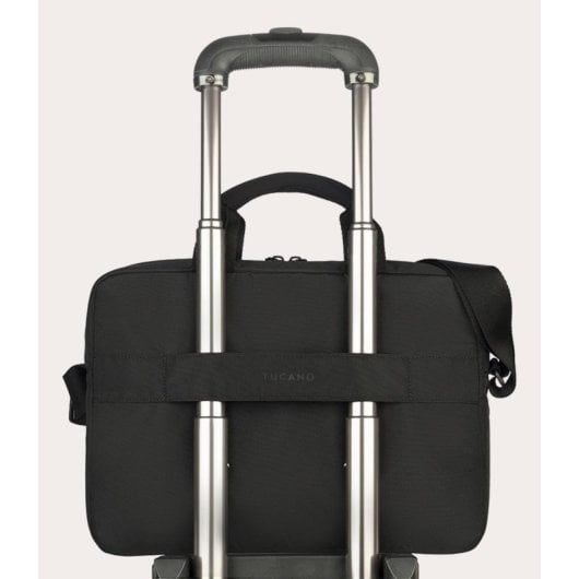 Maletín Tucano Global 13/14 Pulgadas Negro Asa y Tirante Material Reciclado