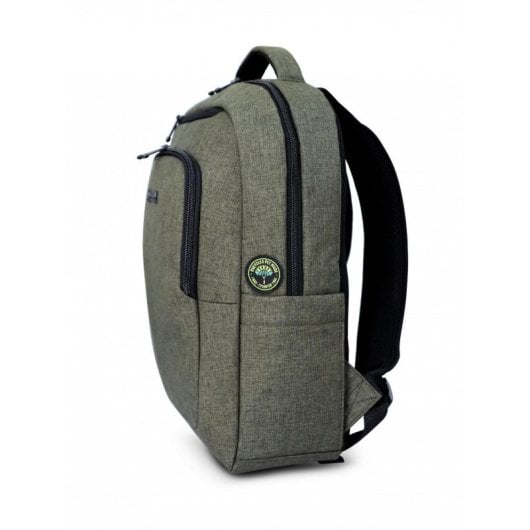 Universelle Notebook-Rucksack Urban Factory ECB34UF, 14,1 Zoll, Khaki, recyceltes Polyester