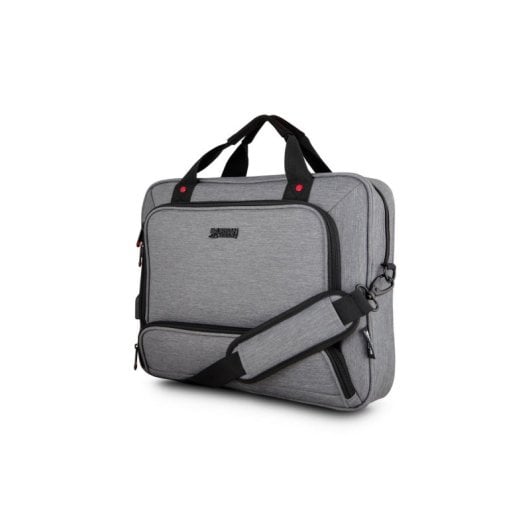 Maletín Urban Factory Mixee para portátil 15,6" gris rosa con puerto USB