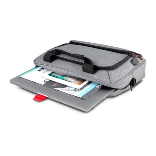 Maletín Urban Factory Mixee para portátil 15,6" gris rosa con puerto USB
