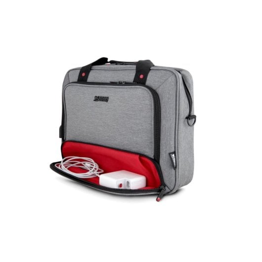 Maletín Urban Factory Mixee para portátil 15,6" gris rosa con puerto USB