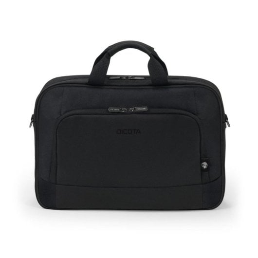 Maletín DICOTA Eco Top Traveller BASE 15.6" poliéster negro con correa hombro y compartimentos