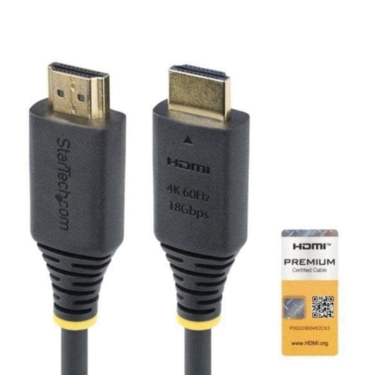 Câble HDMI StarTech 1,5m Premium 4K 60Hz 18Gbps HDR10 HDCP2.2 ARC TPE Noir