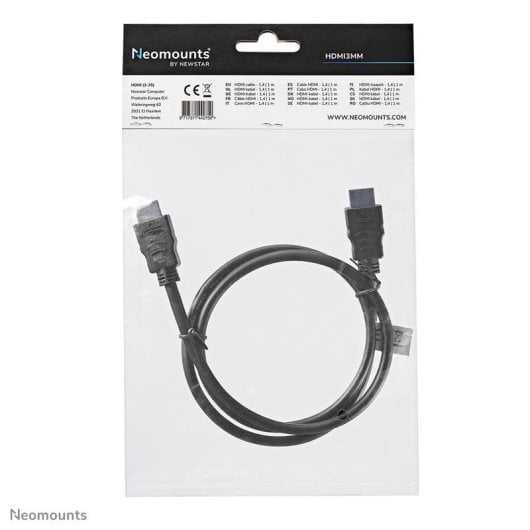 Cable HDMI Neomounts HDMI3MM 1 m Negro 10,2 Gbit/s Conectores Macho-Macho