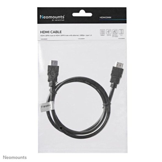 Cable HDMI Neomounts HDMI3MM 1 m Negro 10,2 Gbit/s Conectores Macho-Macho