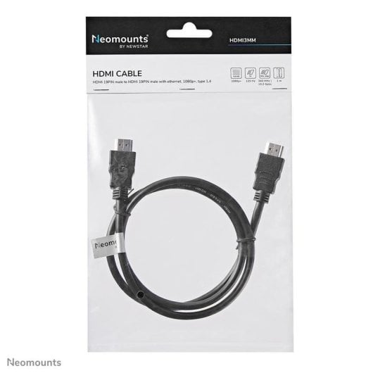 Cable HDMI Neomounts HDMI3MM 1 m Negro 10,2 Gbit/s Conectores Macho-Macho