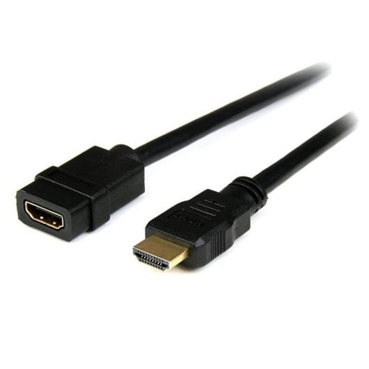 HDMI-Verlängerungskabel 2 m HDMI Typ A Stecker auf HDMI Typ A Buchse 4K 10,2 Gbit/s Schwarz