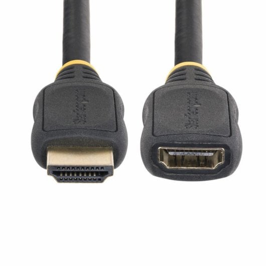 HDMI 2.0 Verlängerungskabel 1 m Schwarz, Stecker A auf Buchse A, 4K 60Hz, HDR, ARC, 18 Gbps, vergoldete Kontakte