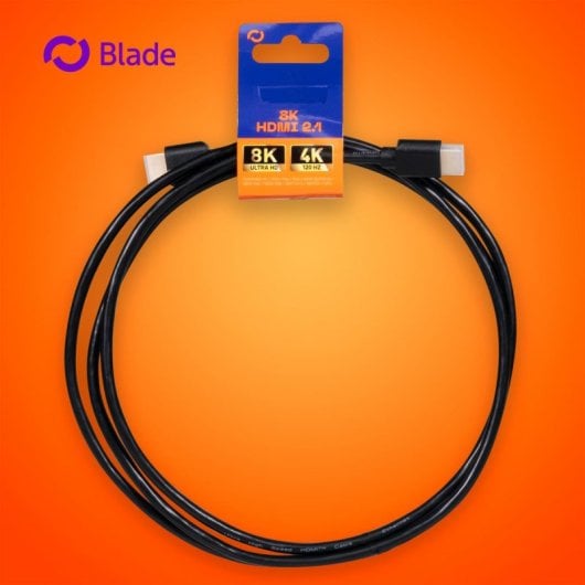 Cable HDMI Blade Gaming Bulk 8K 2.1 2 m Conectores Oro Negro Alta Velocidad