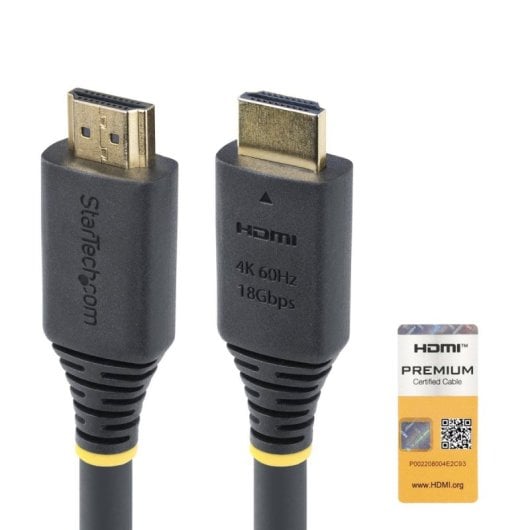 Cable HDMI StarTech Activo 15m 2.0 4K60Hz HDR10 HDCP2.2 ARC 18Gbps TPE Negro