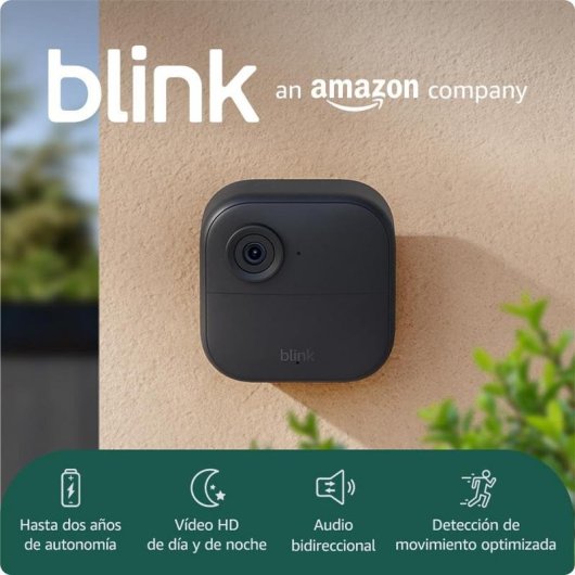 Blink Outdoor 4 Cámara de seguridad inteligente HD sin cables, 2 años de autonomía