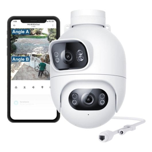 IP-Kamera IMILAB EC6 Dual Full HD mit 2-Wege-Audio, Nachtsicht, Wetterfest, Schwenk- und Neigesteuerung