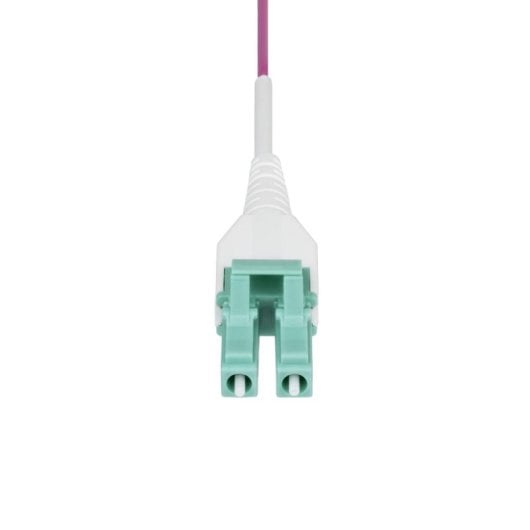 Cable fibra óptica StarTech OM4 LC a LC 7m dúplex violeta erica OFNR Uniboot
