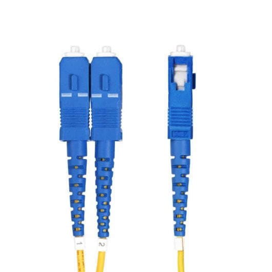 Cable de Fibra Óptica StarTech LC a SC OS2 9/125µm 1m Dúplex LSZH Amarillo