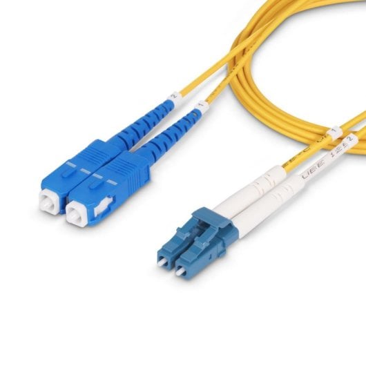 Cable de Fibra Óptica StarTech LC a SC OS2 9/125µm 1m Dúplex LSZH Amarillo