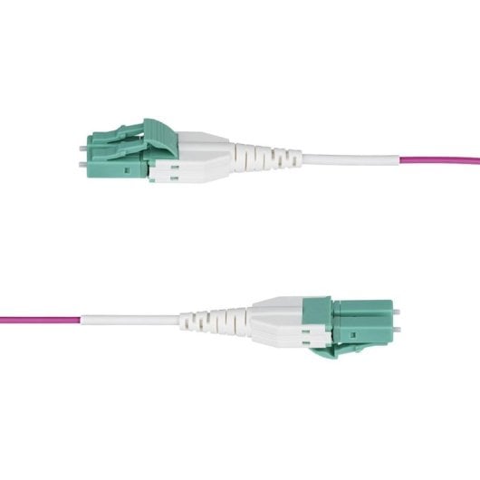Cabo de Fibra Óptica Multimodo StarTech LC a LC OM4 2 m OFNR Uniboot Violeta 40G/100G