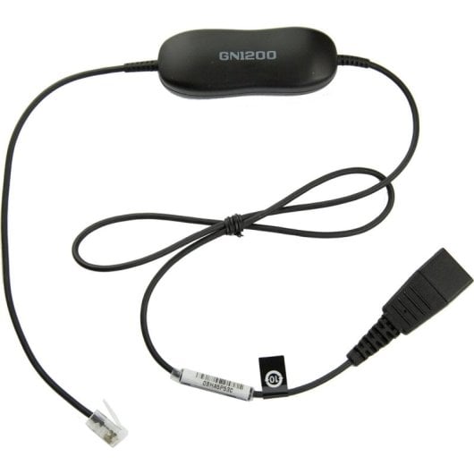 Cable Jabra GN1200 QD a RJ-10 Negro 0,8 m Compatible con Auriculares Wired