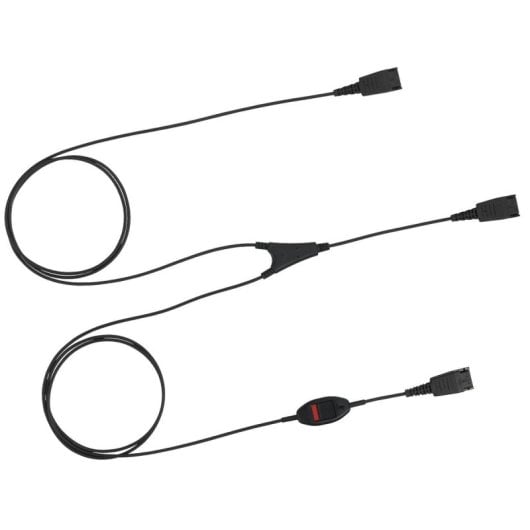 Cable Jabra 8800-02-01 Negro Supervisión QD a 2x QD con Silenciador