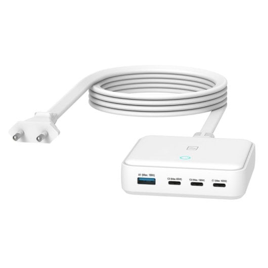 Fonte di Alimentazione Tucano 100W Quick Charge 3.0 MA-DEGAN100-EU-W 3x USB-C 1x USB-A Bianca